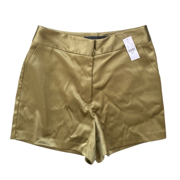 Gabrielle Union Silky Open Front Jacket And High Rise Shorts Chartreuse Green - Picture 7 of 12